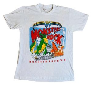 Vintage van Halen 80s Monsters of Rock Metallica Scorpions Single Stitch